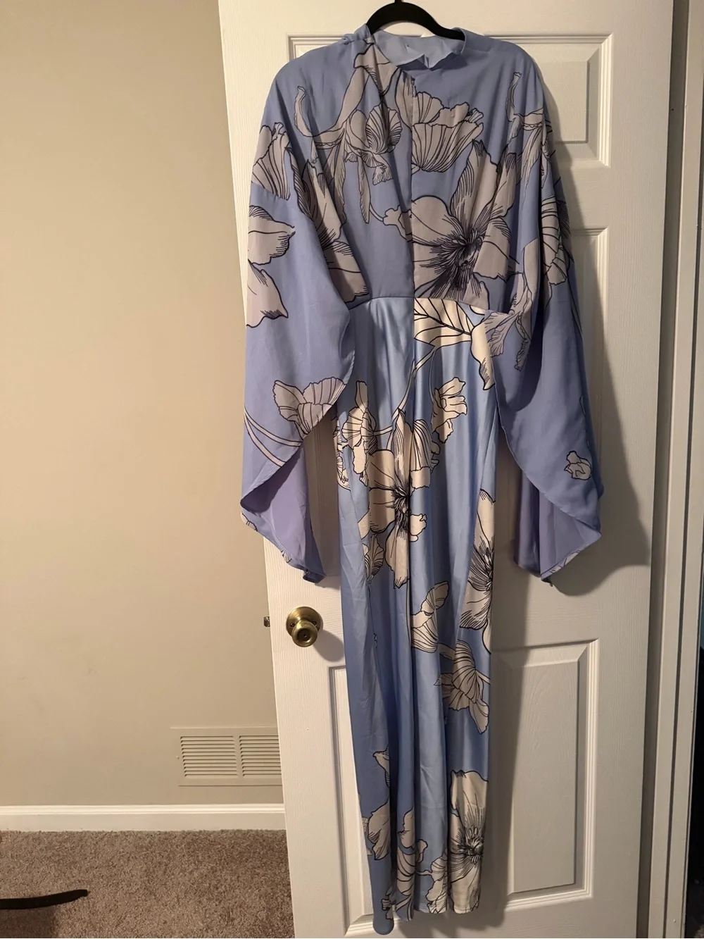 ASOS Chiffon Overlay Satin Maxi Dress - Picture 5 of 7